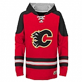 Calgary Flames Red Men's Customized All Stitched Hooded Sweatshirt,baseball caps,new era cap wholesale,wholesale hats